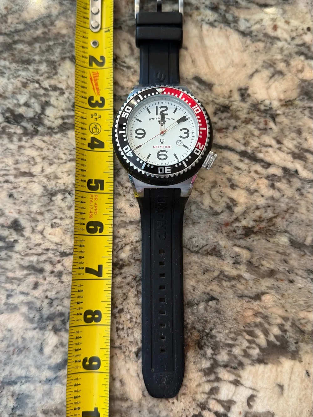 Swiss Legend Neptune Black, Red & White Dive Watch